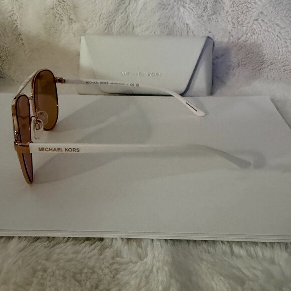 Michael Kors HVAR Pilot Sunglasses in Rose Gold MK5007 1080R1 59 main image 4